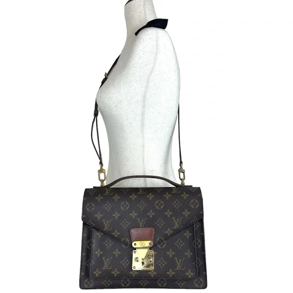 LOUIS VUITTON Monogram Monceau Shoulder/Crossbody 2 Way Bag - Picture 5 of 12